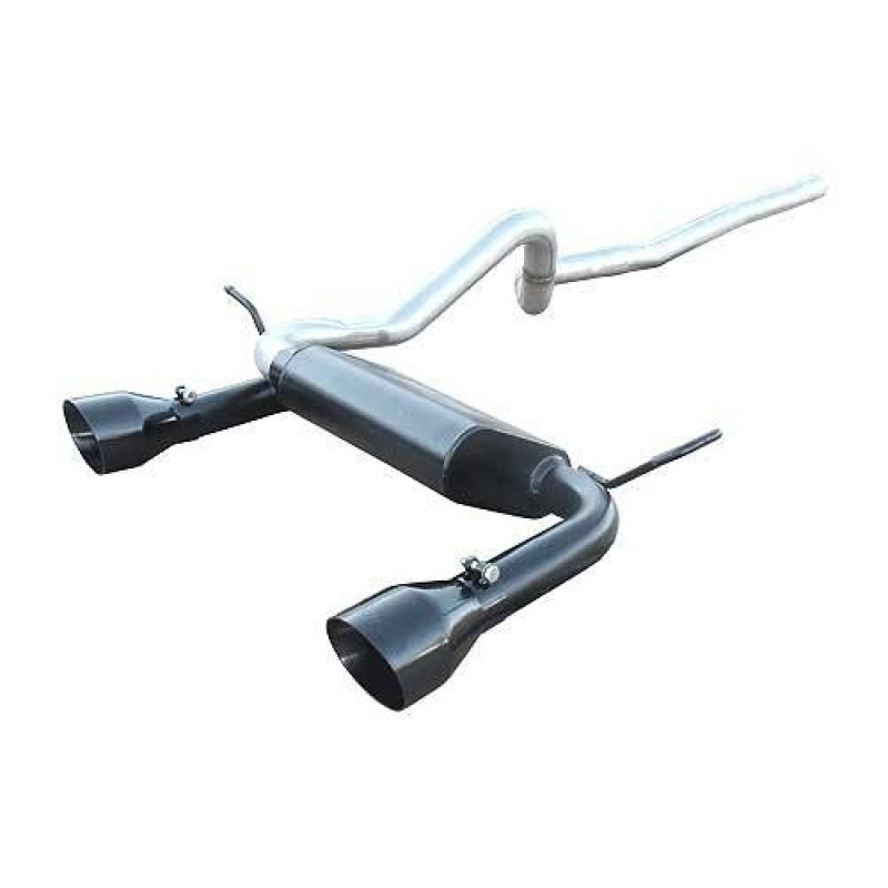 Pypes Street Pro Cat back Exhaust System for 07-18 Wrangler JK , Split Rear Dual Exit with 4.5" Black Tips