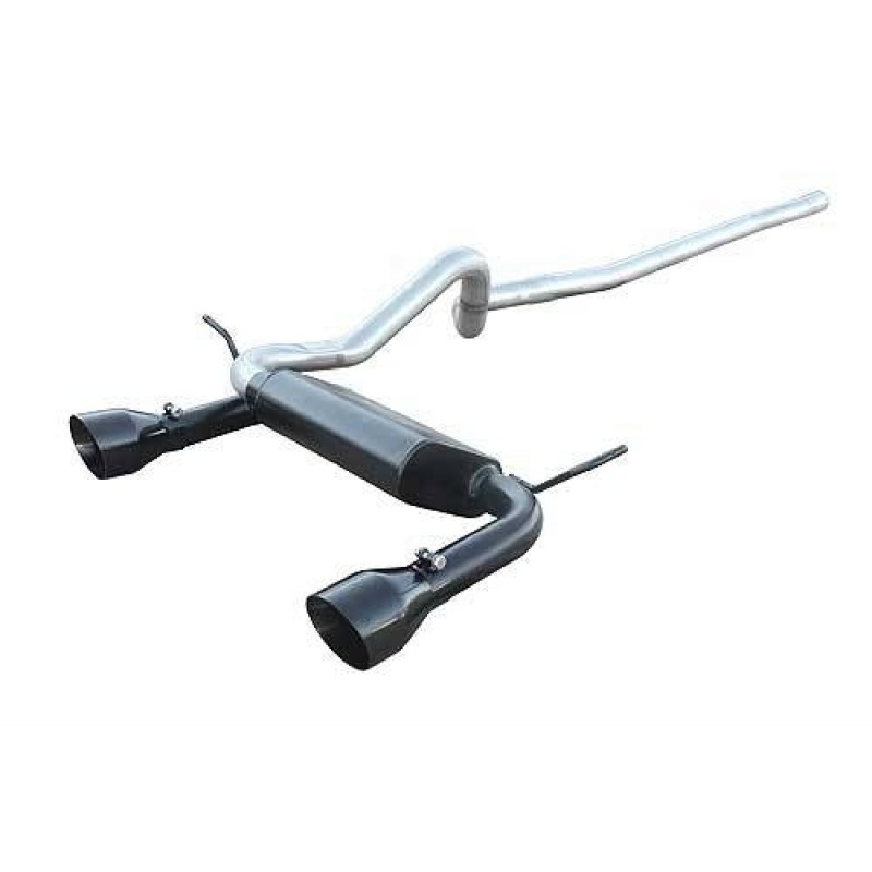 Pypes Street Pro Cat back Exhaust System for 07-18 Wrangler JK Unlimited, Split Rear Dual Exit with 4.5" Black Tips