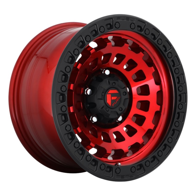 Fuel Off-Road Zephyr Series Wheel, 17"x9", 5x5" Bolt Pattern - Backspacing 4.5" - Offset -12 - Gloss Red