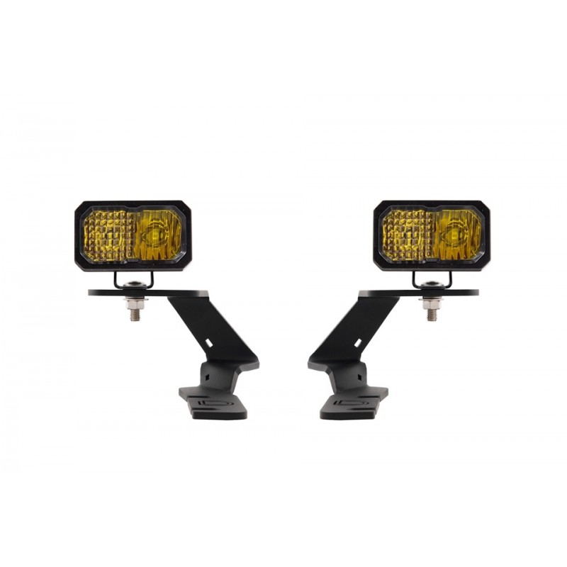 Diode Dynamics Stage Series 2in LED Ditch Light Kit for Ford Ranger - Sport Yellow Combo