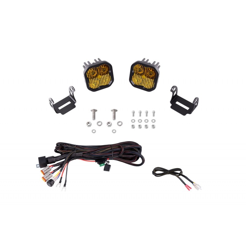 Diode Dynamics SS3 LED Ditch Light Kit for Ford Bronco - Sport Yellow Combo