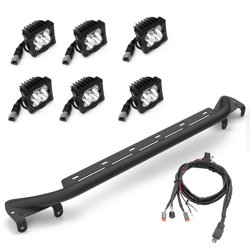 ZROADZ Front Bumper Top LED Kit with (4) 3" White and (2) 3" Amber LED Light Pods for 2021+ Ford Bronco