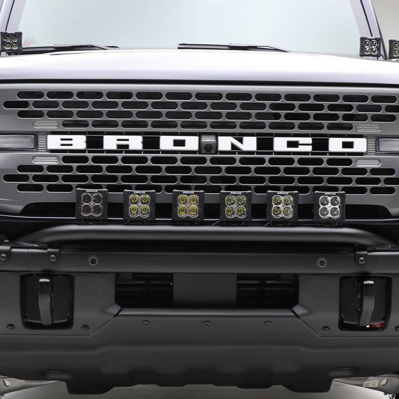 ZROADZ Front Bumper Top LED Bracket - To Mount (6) 3" LED Light Pods for 2021+ Ford Bronco
