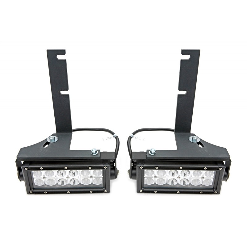 ZROADZ Rear Bumper/Frame LED Light Bar Mounts - Swivel Adjustments with Two 6 Inch LEDs and Wiring Harness