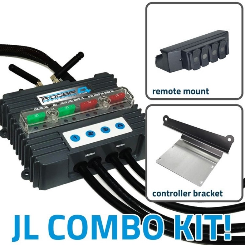Trigger 4 Channel Wireless Switch Combo Kit for Jeep Wrangler JL and Gladiator JT
