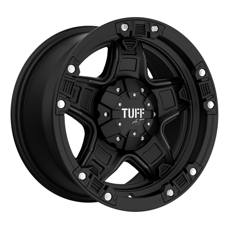Tuff Wheels T10 Series 16 X8 Bolt Pattern 5x5 5 Bs 3 961 Offset 13 Matte Black With Chrome Accents Best Prices Reviews At Morris 4x4