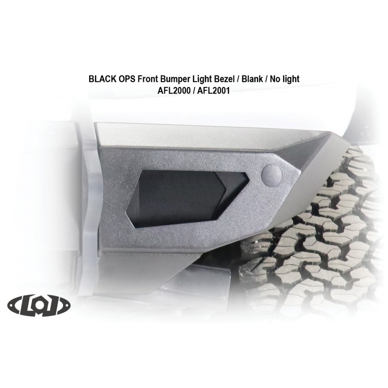 LoD Offroad Black Ops Blank Front Light Bezels for Ford Bronco (Bare Steel)