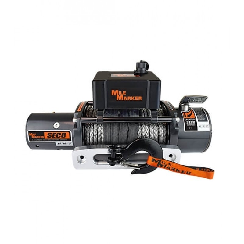 Mile Marker SEC8 (ES) Scout 8,000 lbs Waterproof Electric Winch, 4.8 HP 12V