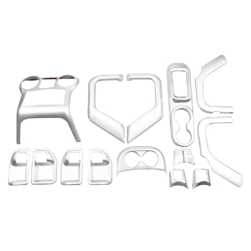 Rugged Ridge Interior Trim Accent Kit for Manual Transmission - Brushed Silver