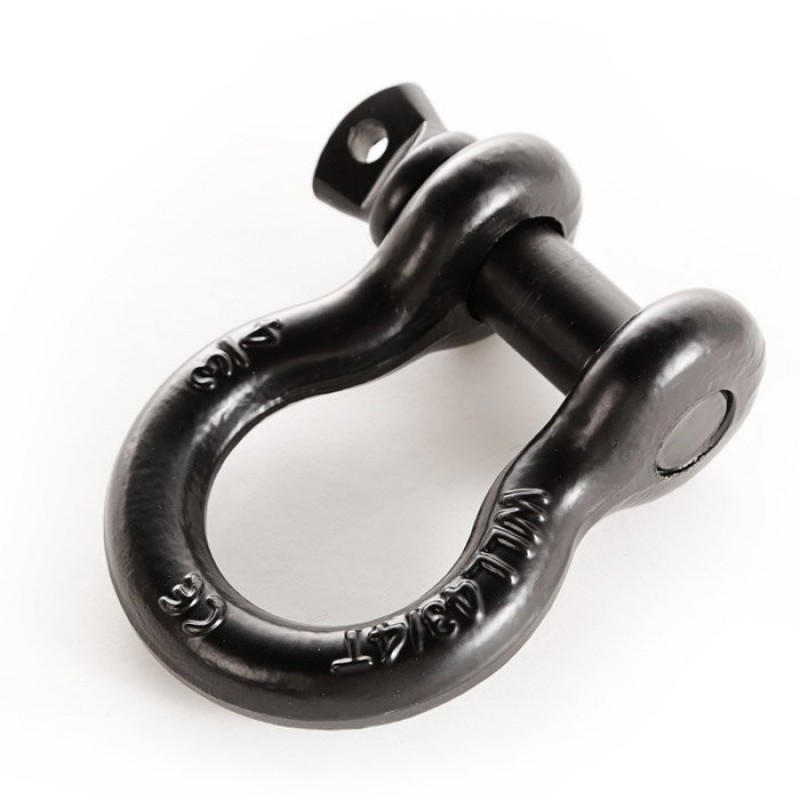 Rugged Ridge 3/4" D-Ring Shackle, 9,500lb Work Load, Galvanized Steel, Black - Sold Individually