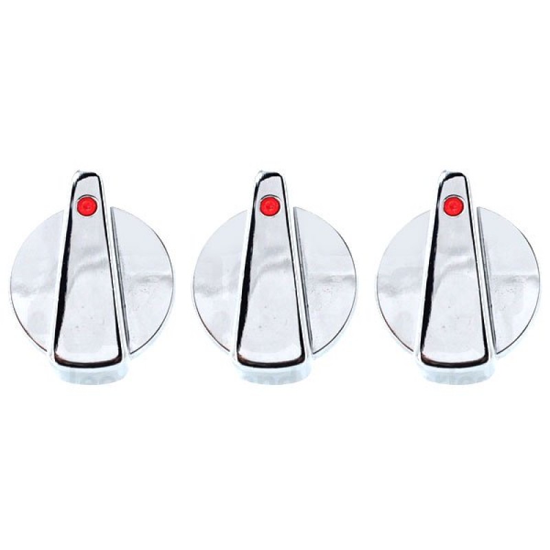 Rugged Ridge Climate Control Knobs, Billet Aluminum - Red