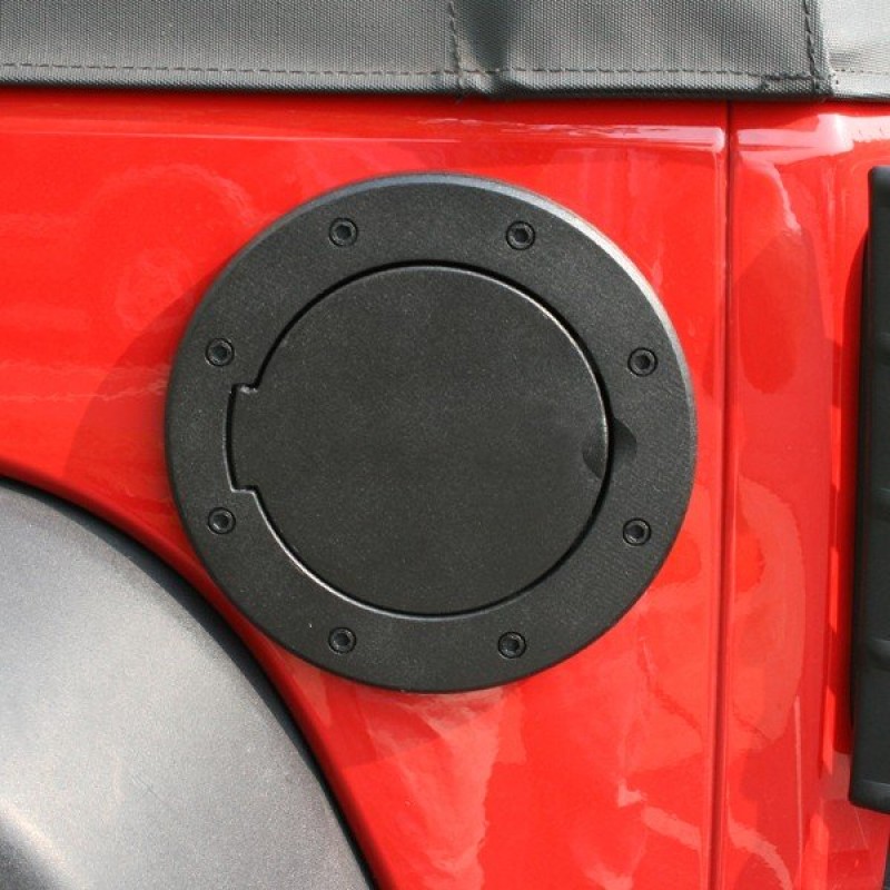 Rugged Ridge Fuel Door, Non-Locking, Aluminum - Black