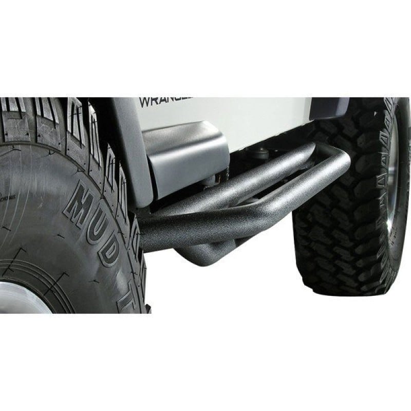Rugged Ridge RRC Rocker Guards, Textured Black - Pair