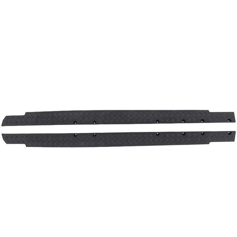 Rugged Ridge Rocker Guards, Black Diamond Thermoplastic - Pair