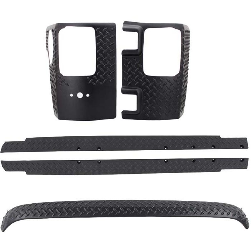 Rugged Ridge Body Armor Kit, Black Diamond Thermoplastic - 5 Pieces