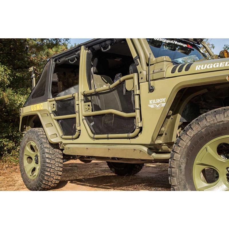 Rugged Ridge Eclipse Front And Rear Tube Door Mesh Covers Black Set Of 4 Best Prices Reviews At Morris 4x4