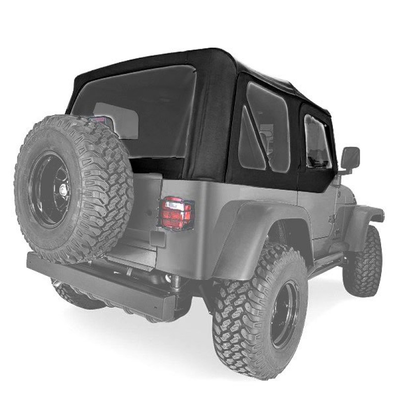 Rugged Ridge XHD Replacement Soft Top With Door Skins & Tinted Windows, Black Diamond