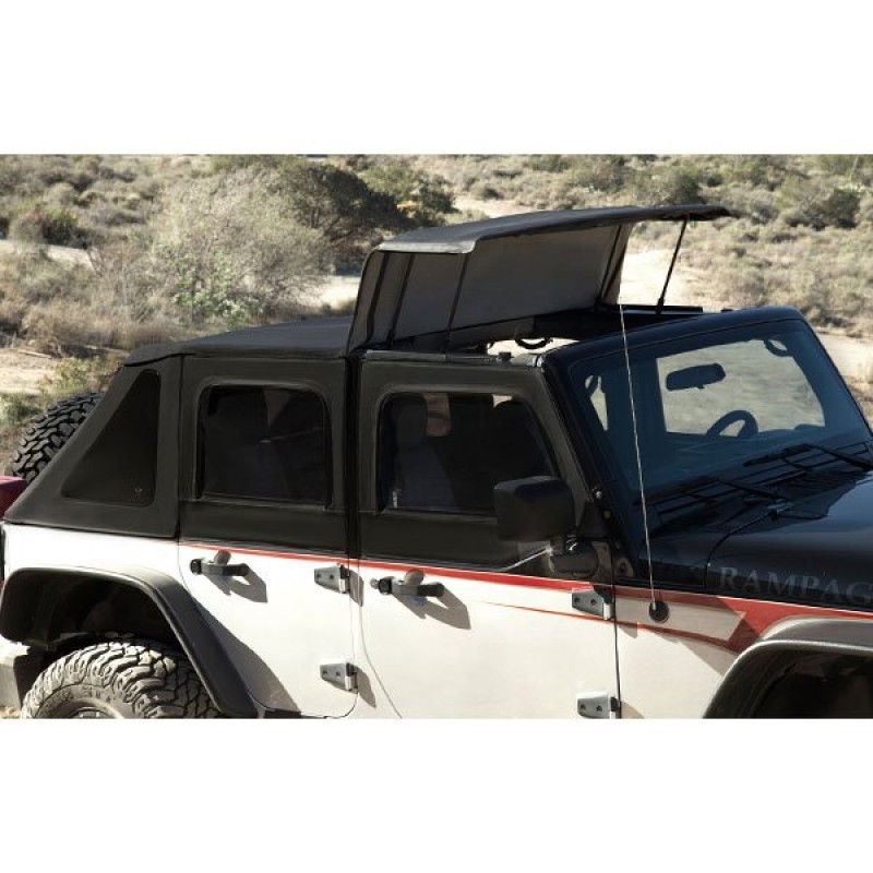 Rampage TrailView Soft Top with Fold-Back Sunroof - Black Diamond | Best  Prices & Reviews at Morris 4x4