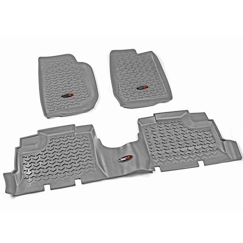 Rugged Ridge All Terrain Floor Liners, Front and Rear Set - Gray