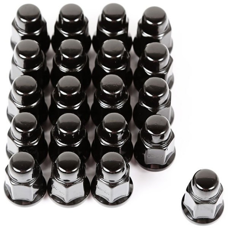 Rugged Ridge Wheel Lug Nut Set, 20-Piece - Black