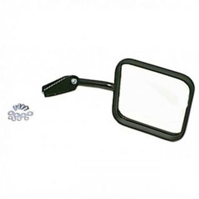 Rugged Ridge Mirror and Arm, Right Side, Black - Sold Individually