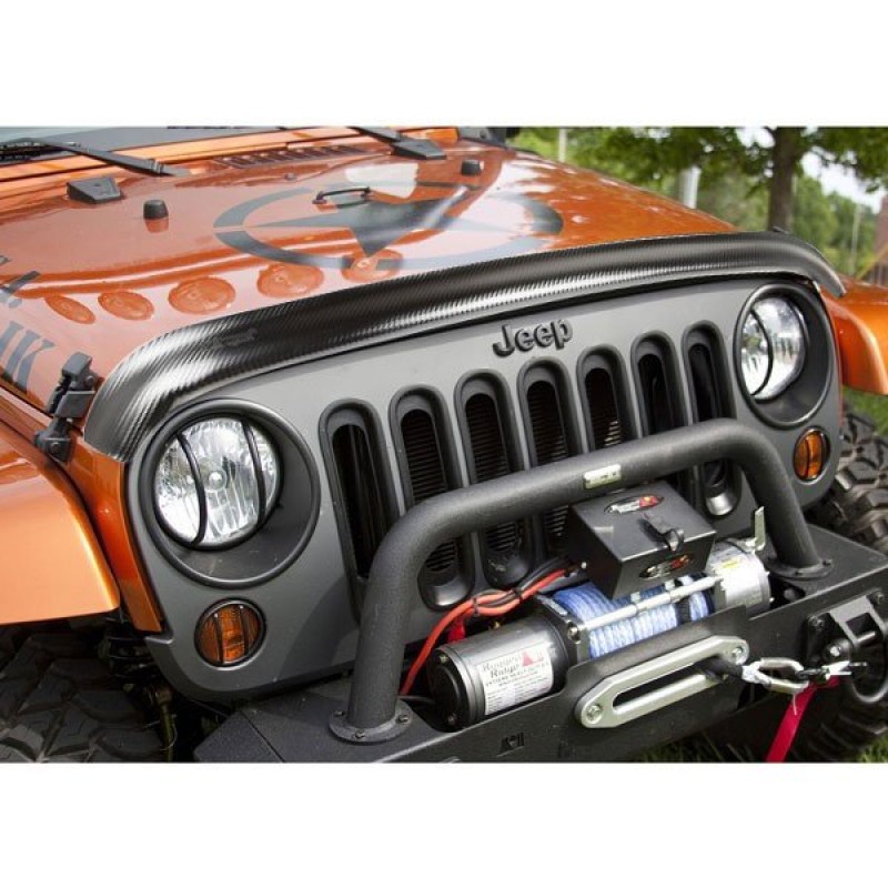 Rugged Ridge Hood Bug Deflector - Carbon Fiber | Best Prices & Reviews at  Morris 4x4