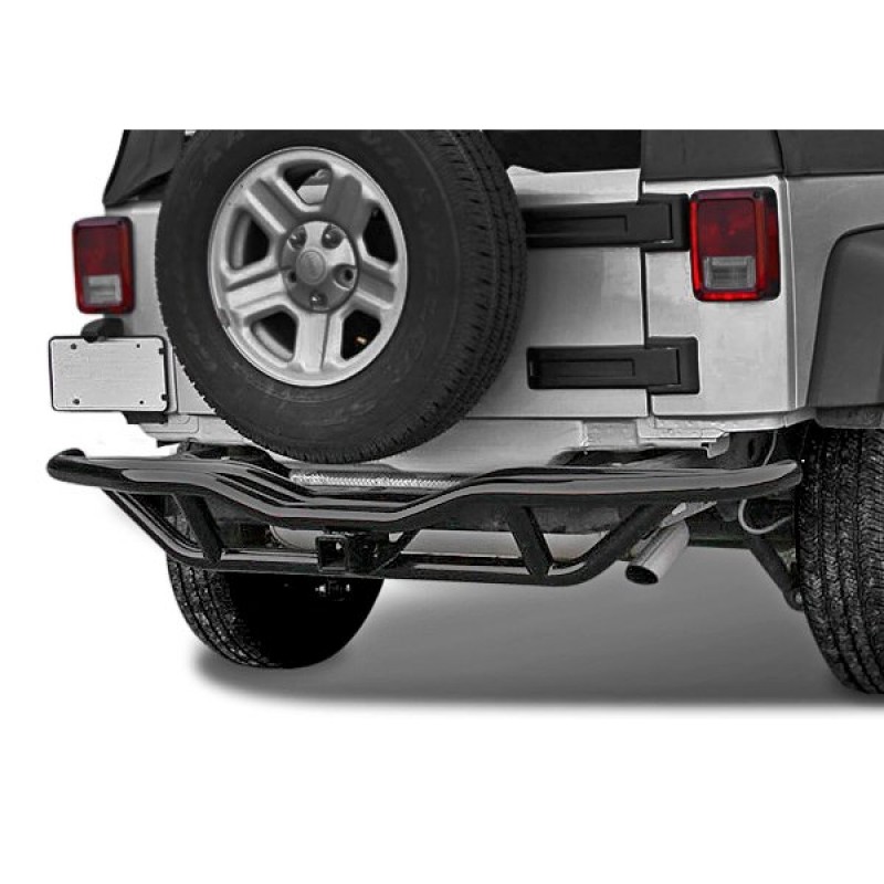 For Jeep Wrangler 87-06 Westin TrailBlazer Full Width Black Rear Tubular Bumper