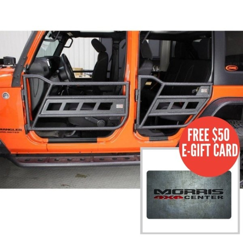 Fishbone Front & Rear Wrangler JK Tube Doors with Free Morris $50 Gift Card
