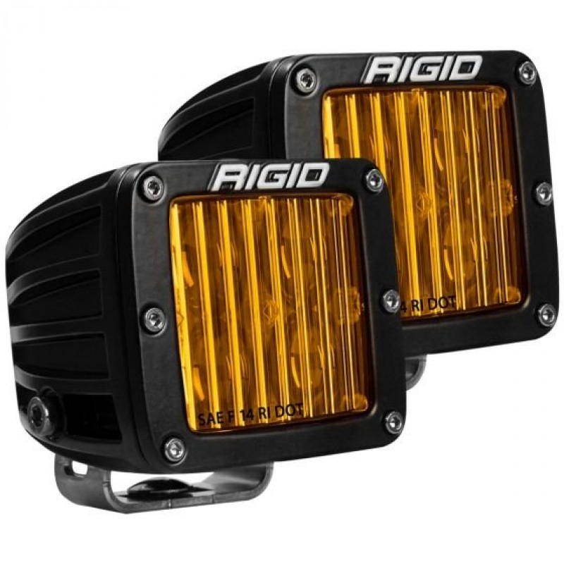 Rigid Industries D-Series Pro SAE/DOT Selective LED Fog Lights, Yellow - Pair