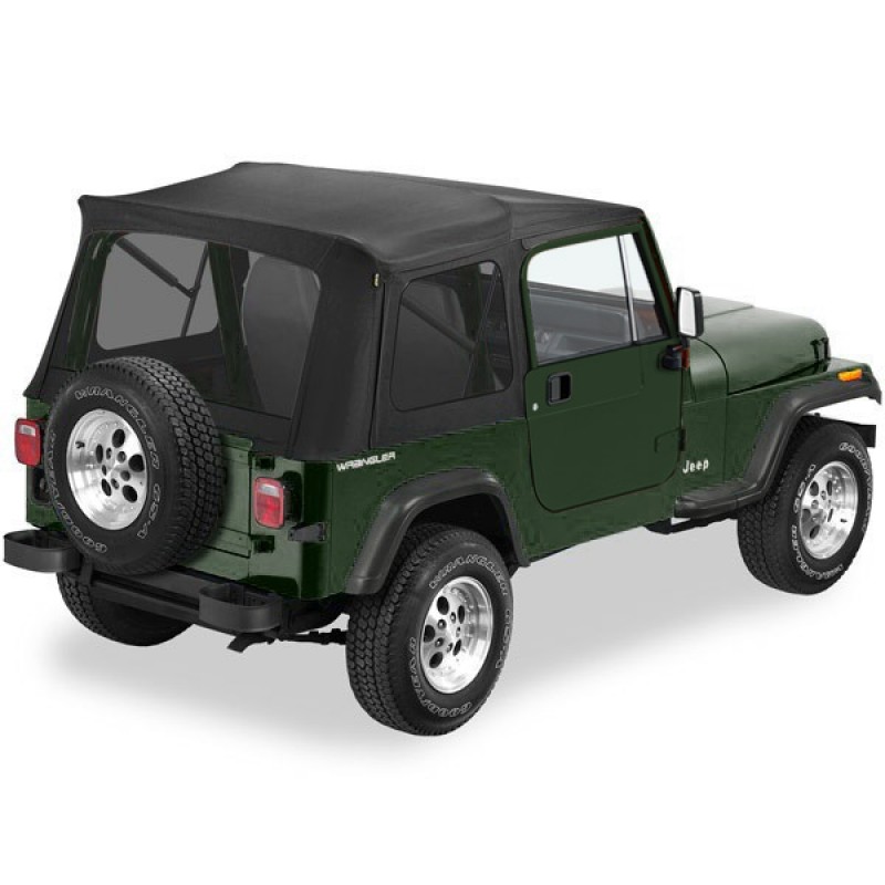 Bestop Supertop with Tinted Rear Windows, Complete Soft Top, Fits Full Steel Doors