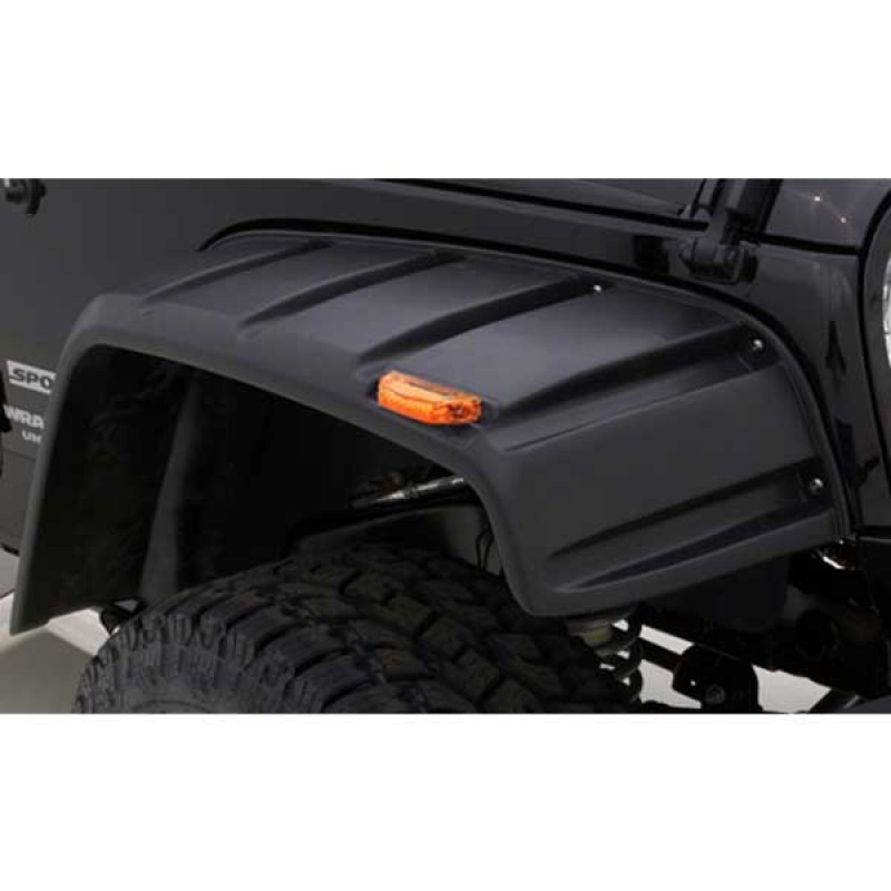Rampage RX Rivet Style Fender Flare Kit with Black Bolts, 4 Piece - Textured Black