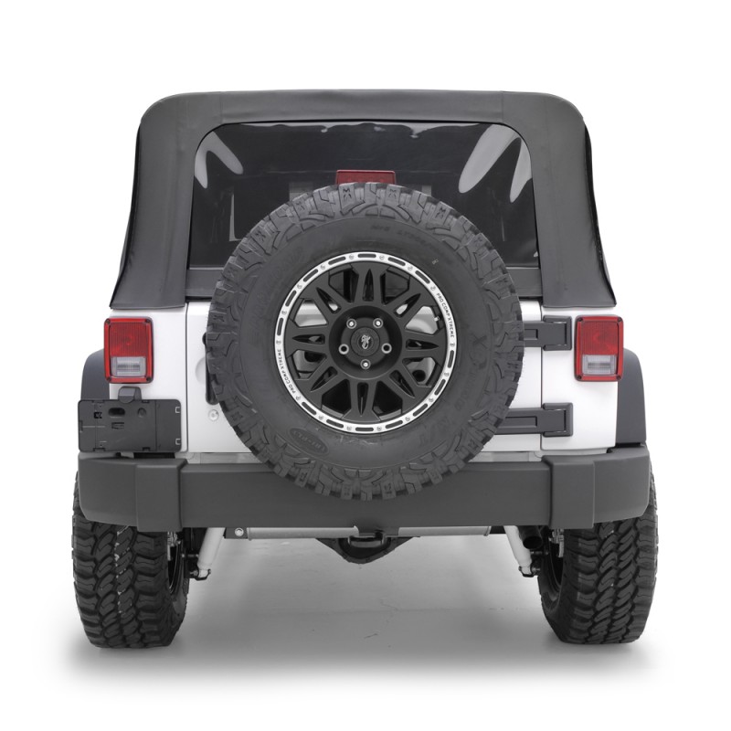 Smittybilt Replacement Soft Top with Tinted Side and Rear Windows - Black Diamond (Door Skins NOT Included)