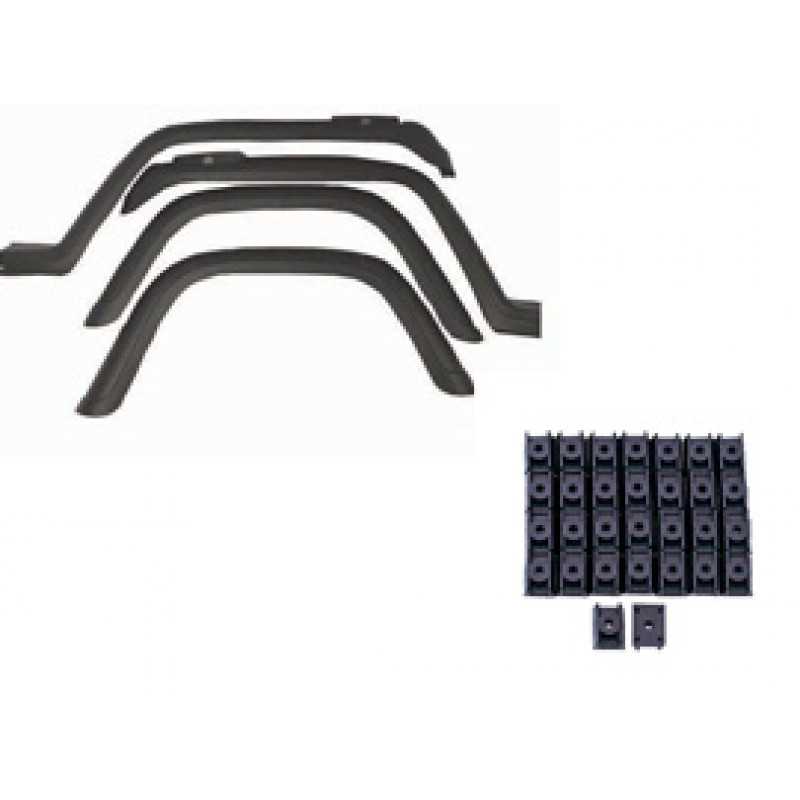 Crown Fender Flare Kit, Black - 4 Pieces