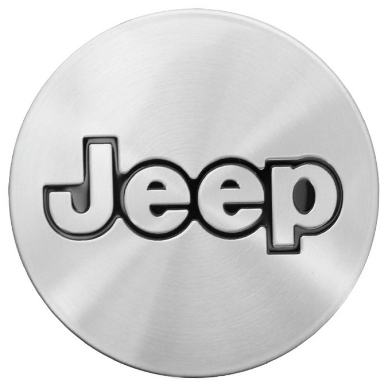MOPAR Wheel Center Cap with Jeep Logo for 16"x7" Lux Style Wheels - Brushed Aluminum