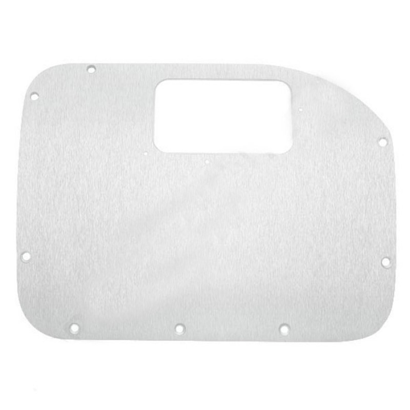 Warrior Shifter Cover for Dana 300 Transfer Case, No Cut-out for Transmission Shifter - Brushed Aluminum