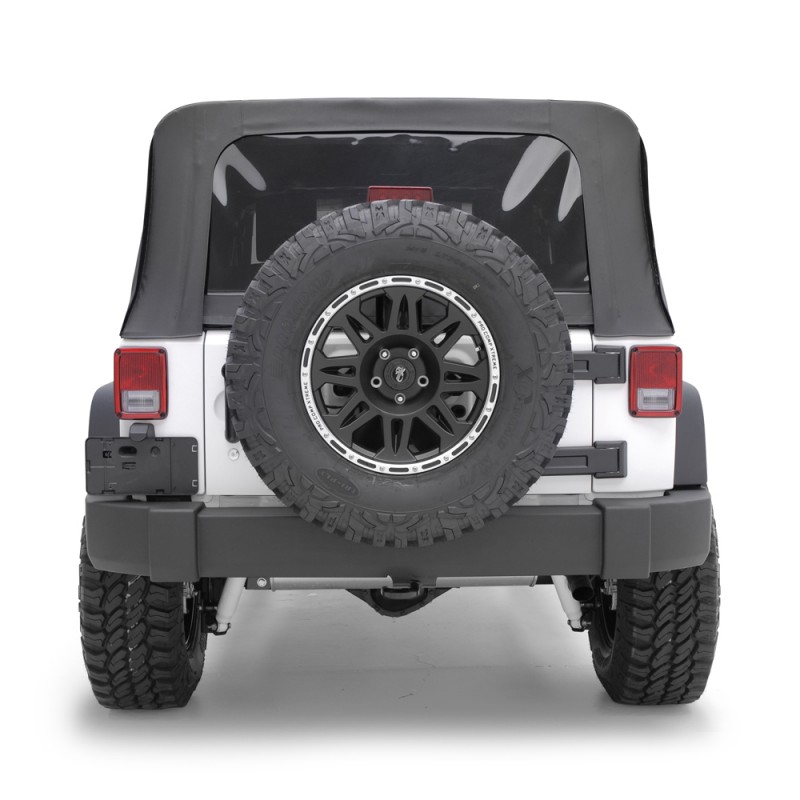 Smittybilt Replacement Soft Top with Tinted Side and Rear Windows - Black Diamond