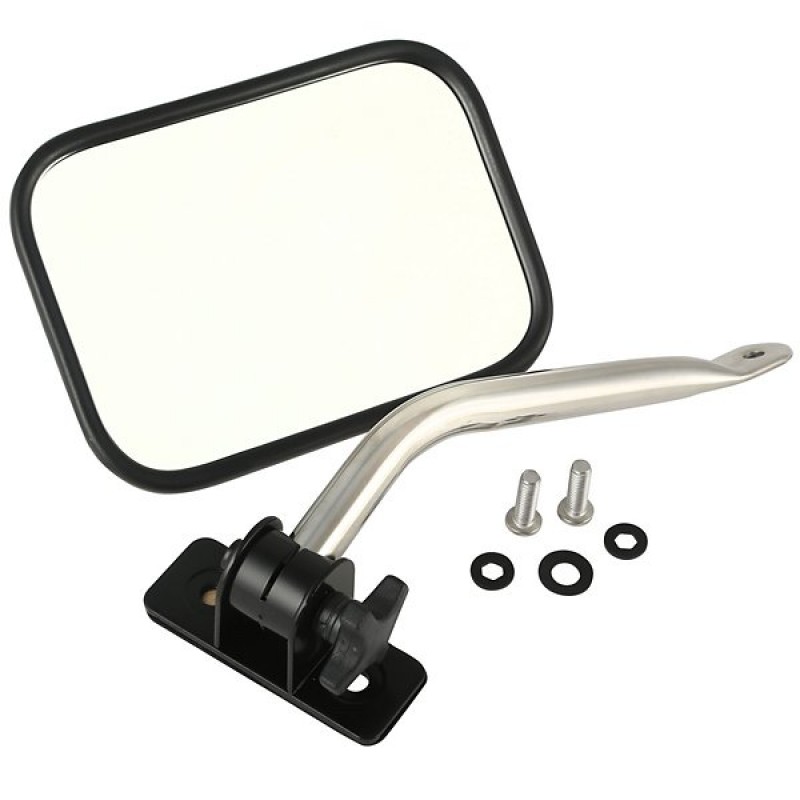 Rugged Ridge Quick Release Side Mirror, Stainless Steel - Sold Individually