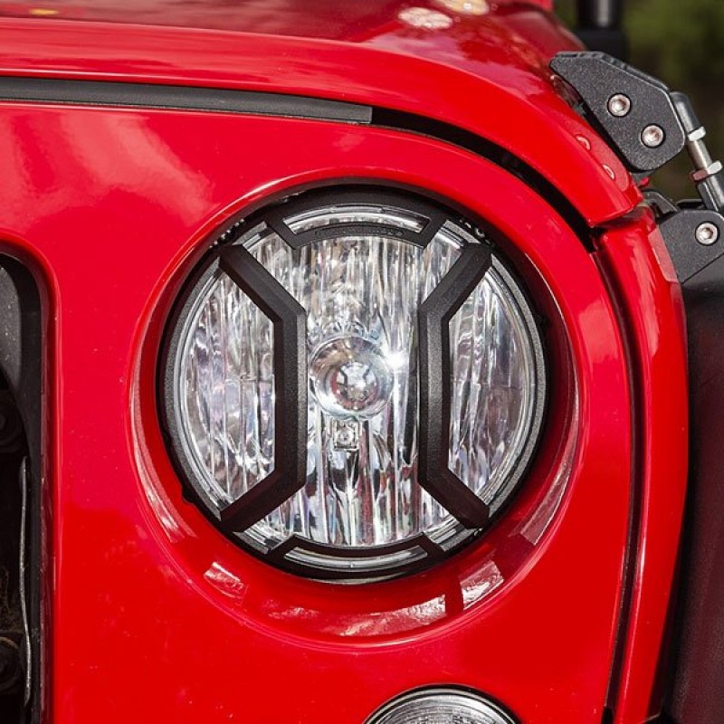Rugged Ridge Elite Headlight Euro Guards Textured Black Pair Best Prices Reviews At Morris 4x4
