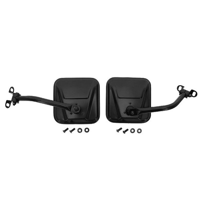 Rampage Side Mirrors, Black - Pair