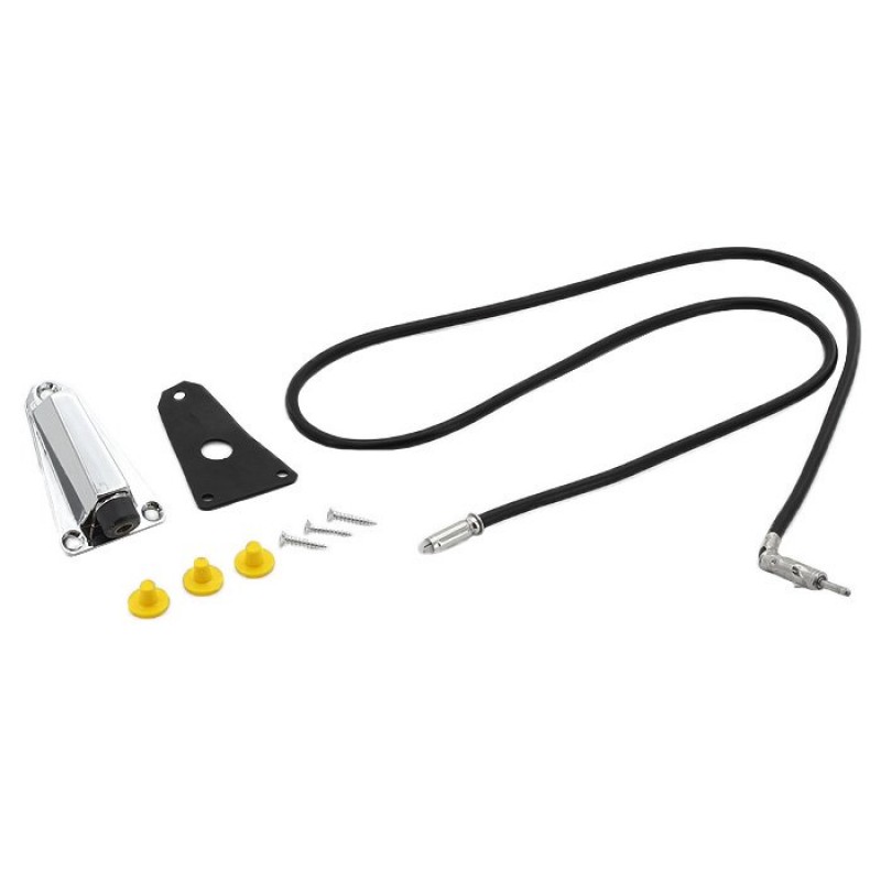 Omix Chrome Antenna Base Kit with Wire