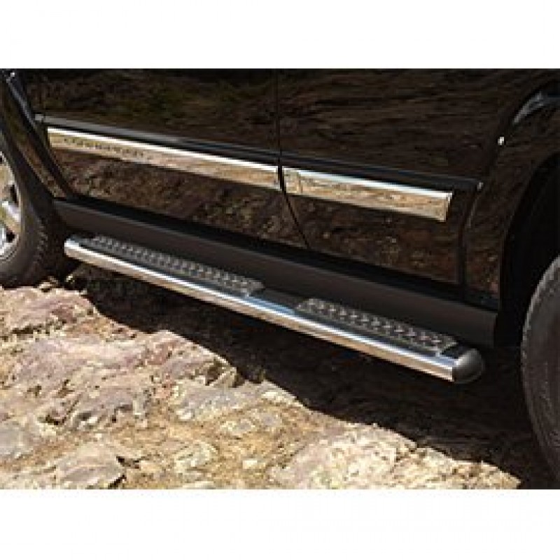 MOPAR Side Steps, Tubular, Black Powder Coated Aluminum