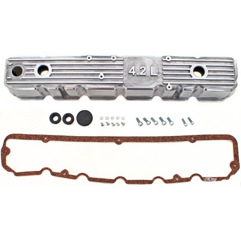 Omix Valve Cover With 4 2l Logo Polished Aluminum Best Prices Reviews At Morris 4x4