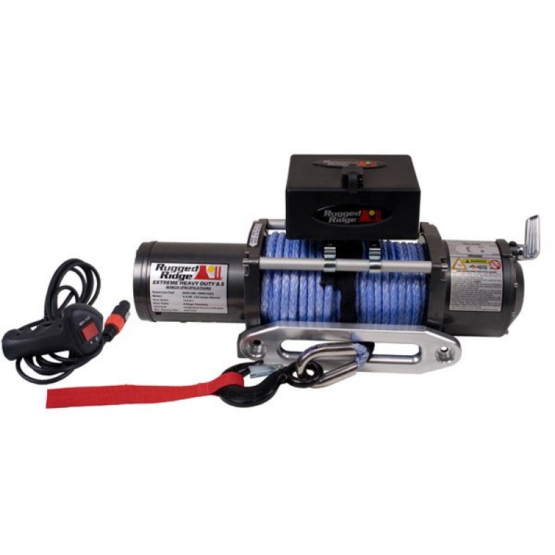 Rugged Ridge Performance 8500 Lbs Winch With Prewound Synthetic Rope Gray Best Prices Reviews At Morris 4x4