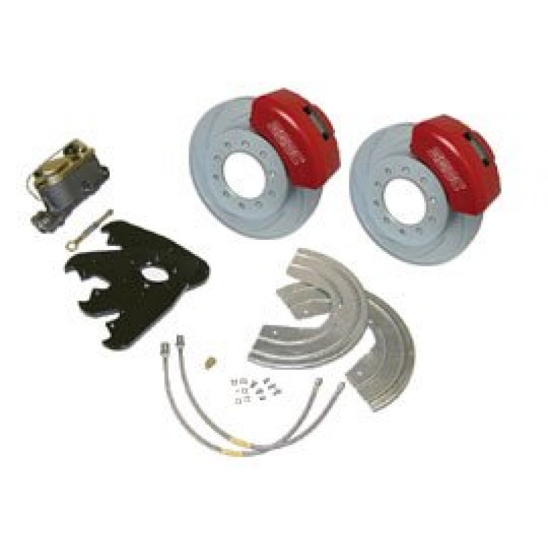 SSBC Front Disc Brake Kit, 2 Piston SuperTwin TK, Non-Power, Dana 30, Red