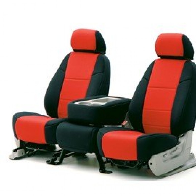 Coverking Front Bucket Seat Cover Neoprene Red/Black