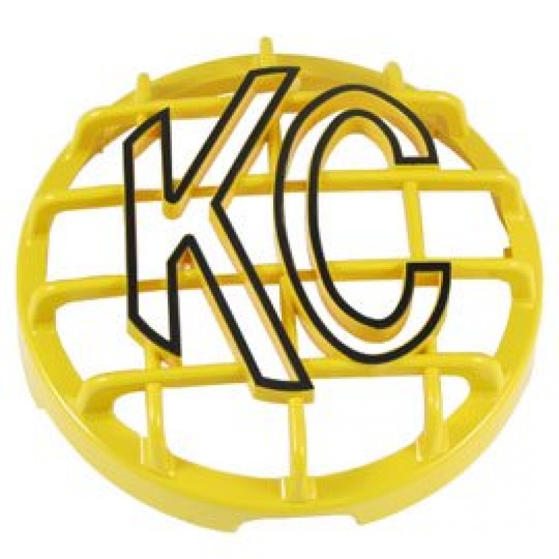 KC HiLiTES Stone Guard, High Impact Plastic 6" Round Yellow Each
