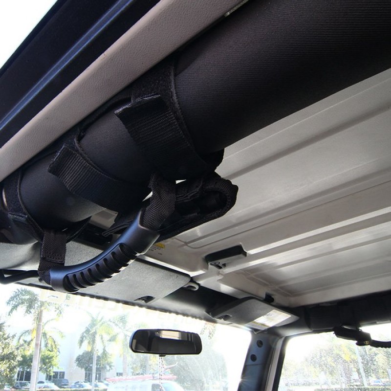 Smittybilt G E A R Premium Grab Handles With 2 M O L L E Bags For 2 3 Sport Bars Black Pair Best Prices Reviews At Morris 4x4