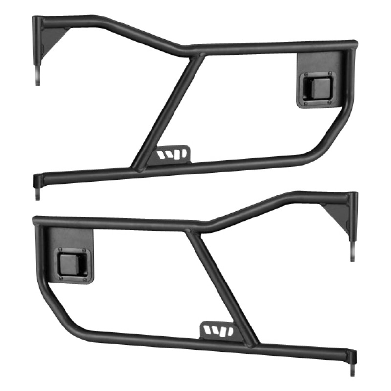 Warrior Products Adventure Front Tube Doors (Pair) With Paddle Handles - Black
