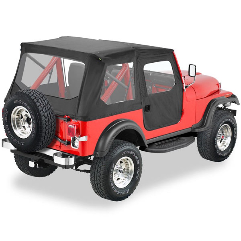 Bestop Tigertop with 1 Piece Full Soft Doors, Black, Complete Top