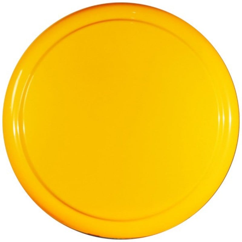 Boomerang MasterSeries 30" Hard Tire Cover, Detonator Yellow Faceplate with Polished Stainless Steel Ring